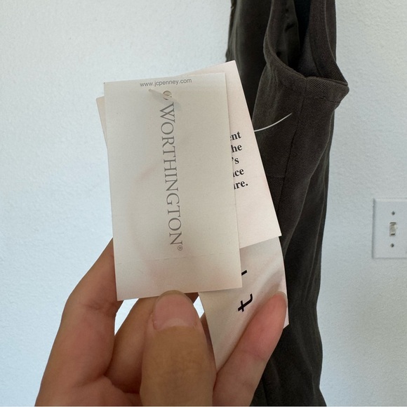 NWT Worthington Stretch Suede Olive Zip Vest Plus Size - Picture 8 of 9